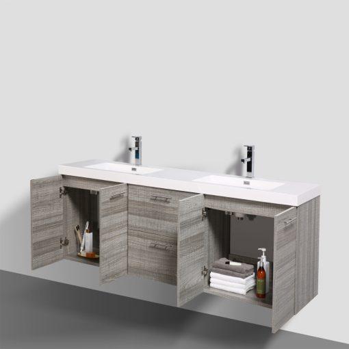 Eviva Luxury 84 inch bathroom vanity with integrated acrylic sinks Vanity Eviva 