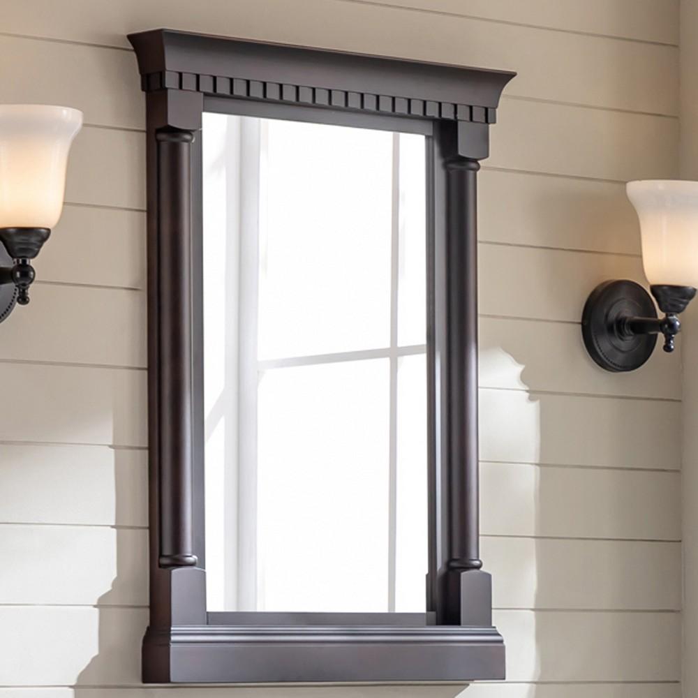 Eviva Preston Aged Chocolate Wall-mount Bathroom Mirror Bathroom Vanity Eviva 