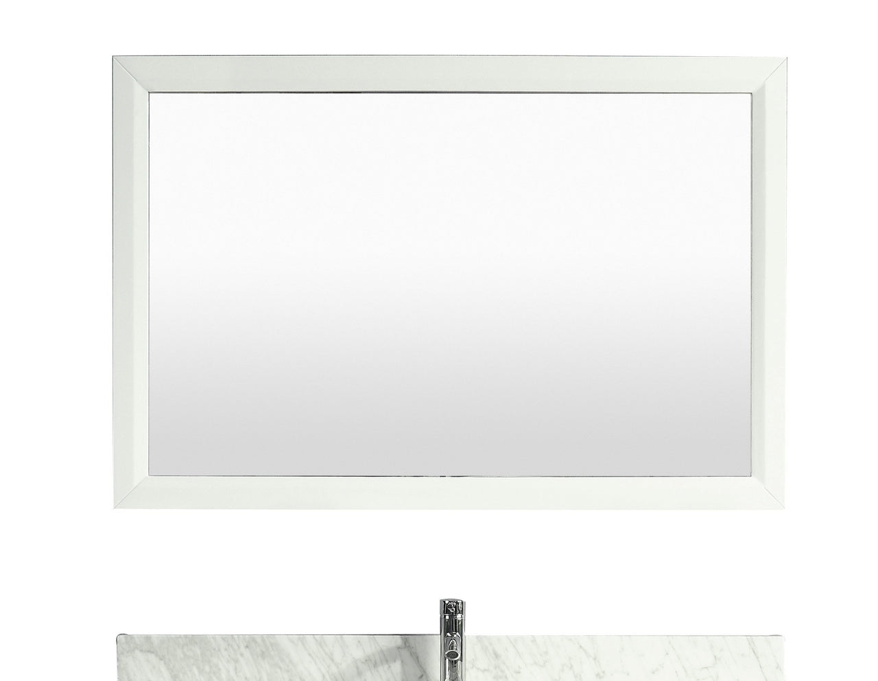 Eviva Aberdeen 48″ Framed Bathroom Wall Mirror Wall Mirror Eviva White 