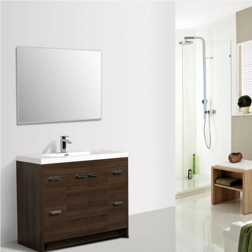 Eviva Lugano 42″ Modern Bathroom Vanity w/ White Integrated Top Bathroom Vanity Eviva 