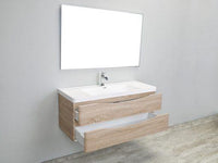 Thumbnail for Eviva Smile 48″ Wall Mount Modern Bathroom Vanity w/ White Integrated Top Bathroom Vanity Eviva 