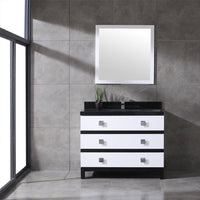 Thumbnail for Eviva Sydney 42 Inch Bathroom Vanity with Solid Quartz Counter-top Vanity Eviva Black/White 
