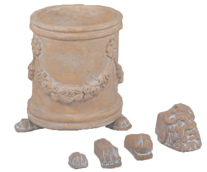 Della Robbia Planter Small Cast Stone Outdoor Garden Planter Planter Tuscan 