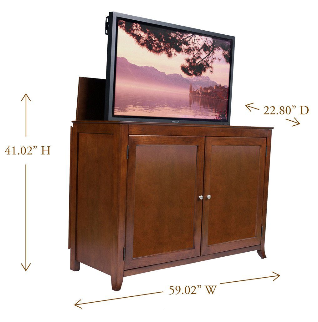 Touchstone Berkeley Full Size Lift Cabinets For Up To 60” Flat Screen Tv’S Tv Lift Cabinets Touchstone 