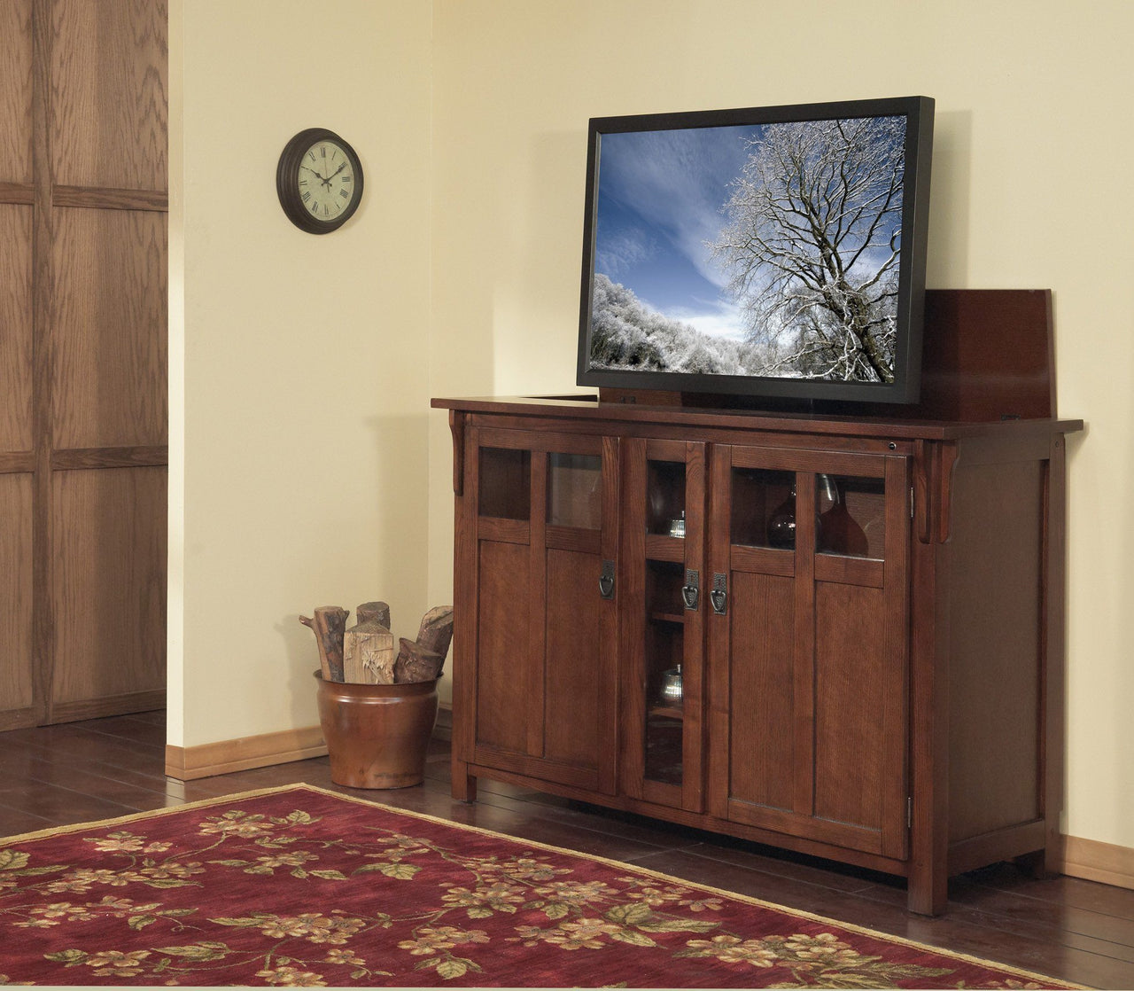 Touchstone Bungalow Full Size Lift Cabinets For Up To 60” Flat Screen Tv’S Tv Lift Cabinets Touchstone 