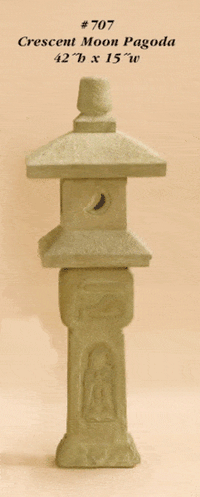 Thumbnail for Crescent Moon Pagoda Cast Stone Outdoor Asian Collection Asian Collection Tuscan 