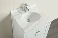 Thumbnail for Eviva Lime 24 Inch Bathroom Vanity with White Marble Carrera Top Bathroom Vanity Eviva 