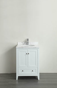 Thumbnail for Eviva Lime 24 Inch Bathroom Vanity with White Marble Carrera Top Bathroom Vanity Eviva 