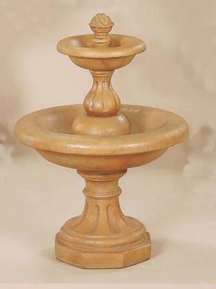 Mantova Two Tier Cast Stone Outdoor Garden Fountain Fountain Tuscan 
