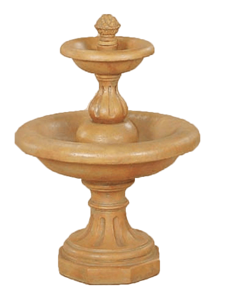 Mantova Two Tier Cast Stone Outdoor Garden Fountain Fountain Tuscan 