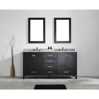 Thumbnail for Eviva Aberdeen 72 Transitional Espresso Vanity with White Carrera Countertop Vanity Eviva 