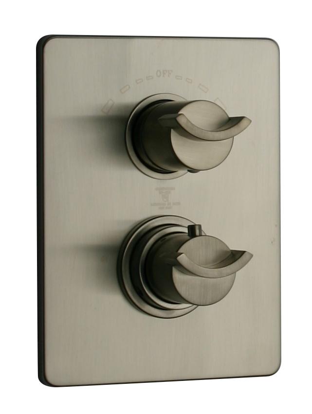 Latosacana Morgana Thermostatic Valve With 3/4" Volume Control In Brushed Nickel bathroom fixture hardware parts Latoscana 