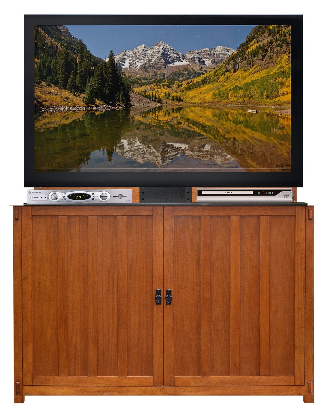 Touchstone Grand Elevate - Mission Lift Cabinets For Up To 60” Flat Screen Tv’S Tv Lift Cabinets Touchstone 