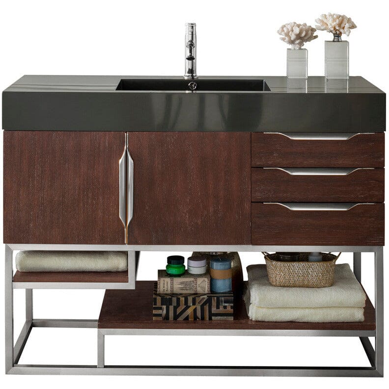 James Martin Columbia 48" Single Vanity Vanity James Martin Coffee Oak Cabinet Only 