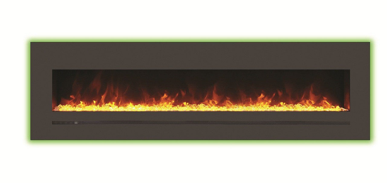 Amantii 72" Electric unit with a 78 x 23 steel surround Electric Fireplace Amantii 