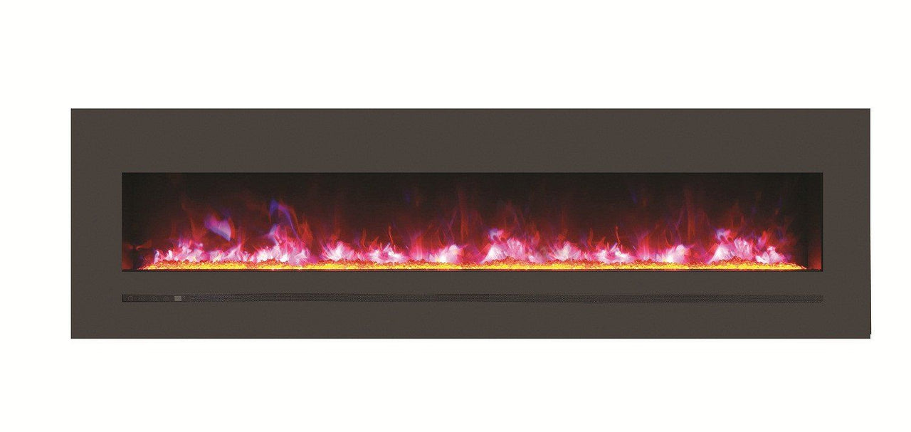 Amantii 72" Electric unit with a 78 x 23 steel surround Electric Fireplace Amantii 