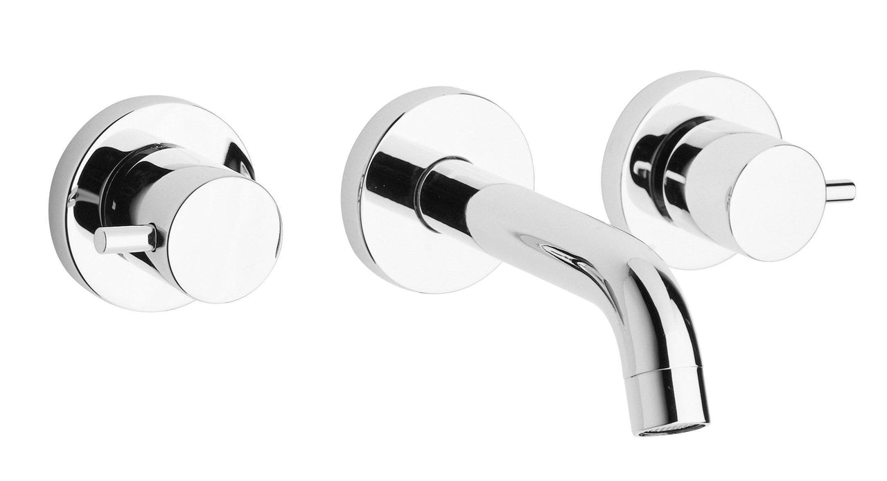 Latoscana Elba Wall Mount Lavatory Faucet In A Chrome Finish touch on bathroom sink faucets Latoscana 