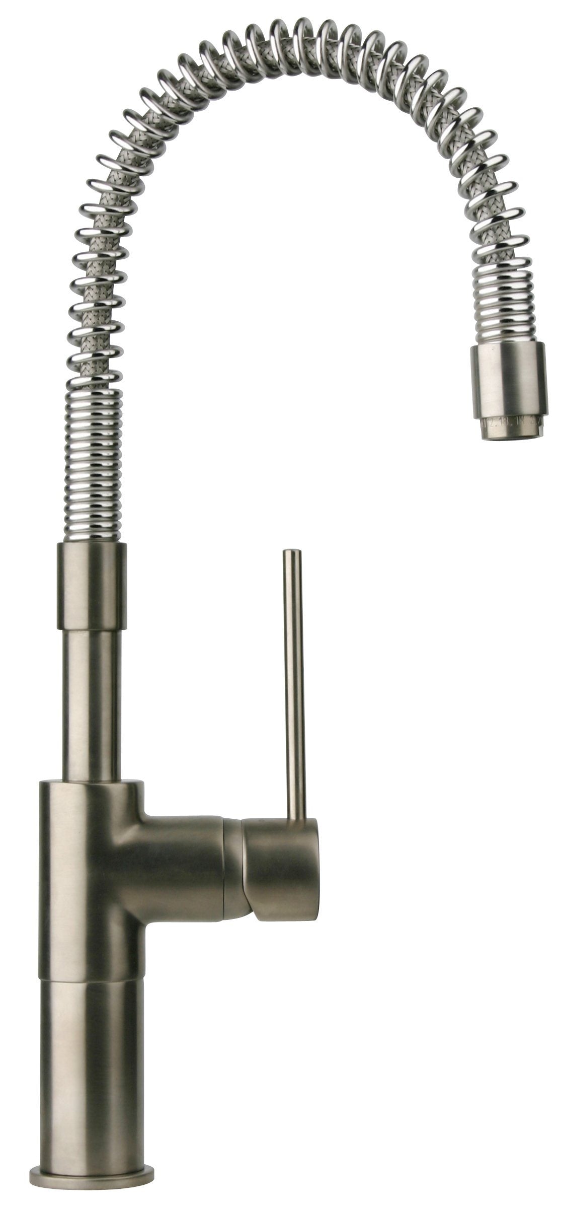 Latoscana Elba single Handle Kitchen Faucet With Spring Spout, Stream Only In Brushed Nickel touch on bathroom sink faucets Latoscana 