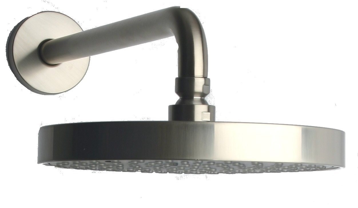 Latoscana Morgana 8" Rain Shower Head With 12" Arm In A Brushed Nickel Finish fixed showerheads Latoscana 