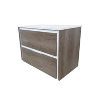 Thumbnail for Eviva Luna 32″ Wallmount Bathroom Vanity with Integrated Porcelain Sink Vanity Eviva 
