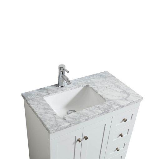 Eviva Happy 24″ x 18″ Transitional Bathroom Vanity w/ White Carrara Top Vanity Eviva 