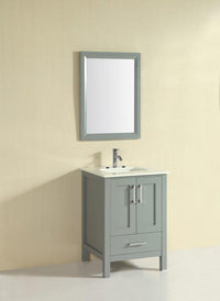 Thumbnail for Totti Shaker 24″ Transitional Bathroom Vanity with White Carrera Countertop Vanity Eviva 