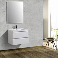 Thumbnail for Eviva Smile 28″ Wall Mount Modern Bathroom Vanity w/ White Integrated Top Vanity Eviva 