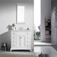 Thumbnail for Eviva Elite Princeton 42″ Solid Wood Bathroom Vanity Set with Double OG White Carrera Marble Top Vanity Eviva 