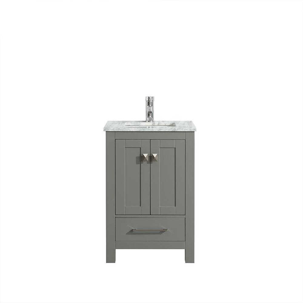 Eviva London 30″ x 18″ Transitional Bathroom Vanity w/ White Carrara Top Vanity Eviva Grey 