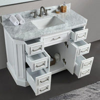 Thumbnail for Eviva Glory 48″ Bathroom Vanity with Carrara Marble Counter-top and Porcelain Sink Vanity Eviva 