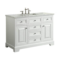 Thumbnail for Eviva Monroe 48″ Transitional Bathroom Vanity w/ White Carrara Top Vanity Eviva 