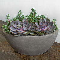 Thumbnail for Campania International Fiber Cement Geo Footed Planter - (S/2) Urn/Planter Campania International Oval 