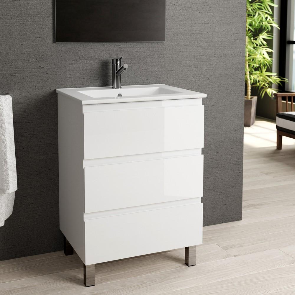 Eviva Vigo 24″ Bathroom Vanity With White Integrated Porcelain Sink Vanity Eviva White 