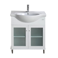 Thumbnail for Eviva Tux® 30″ Transitional Bathroom Vanity with Integrated Porcelain Sink Vanity Eviva White 