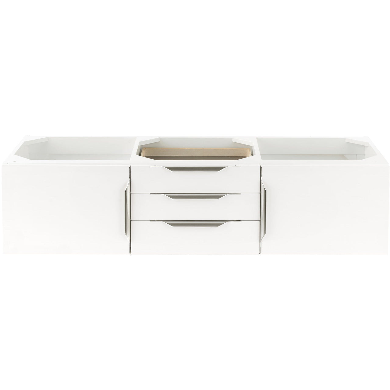 James Martin Mercer Island 59" Double Vanity Vanity James Martin Glossy White Cabinet Only 