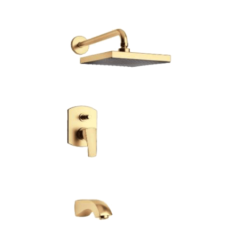 Latoscana Lady Pressure Balance Valve Tub And Shower Set In Matt Gold bathtub and showerhead faucet systems Latoscana 