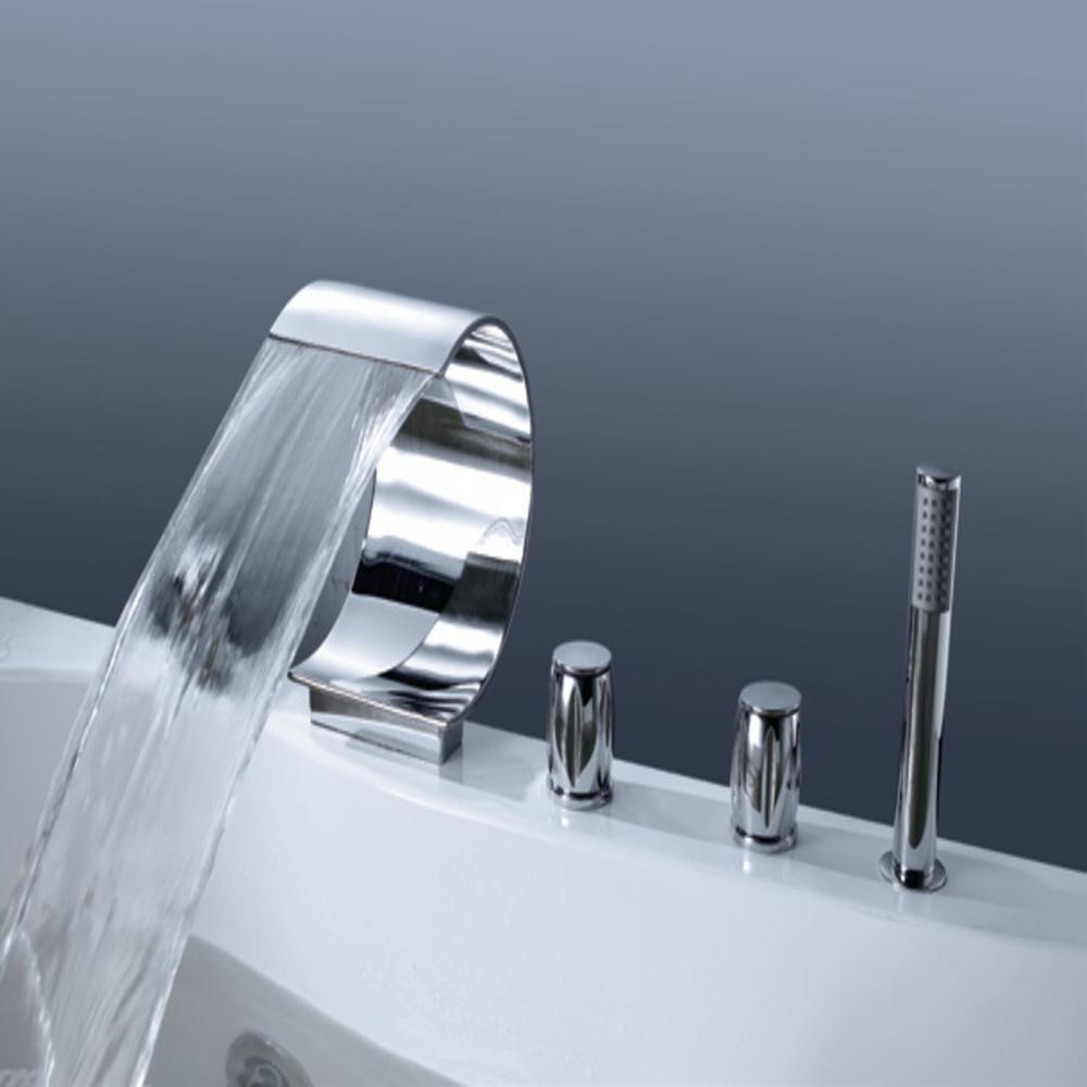 ANZZI Ribbon 3-Handle Deck-Mount Roman Tub Faucet bathtub faucets ANZZI 