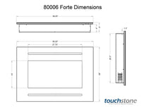 Thumbnail for Touchstone Forte 40” (Wall inset design) Wall Mounted Electric Fireplace Electric Fireplace Touchstone 