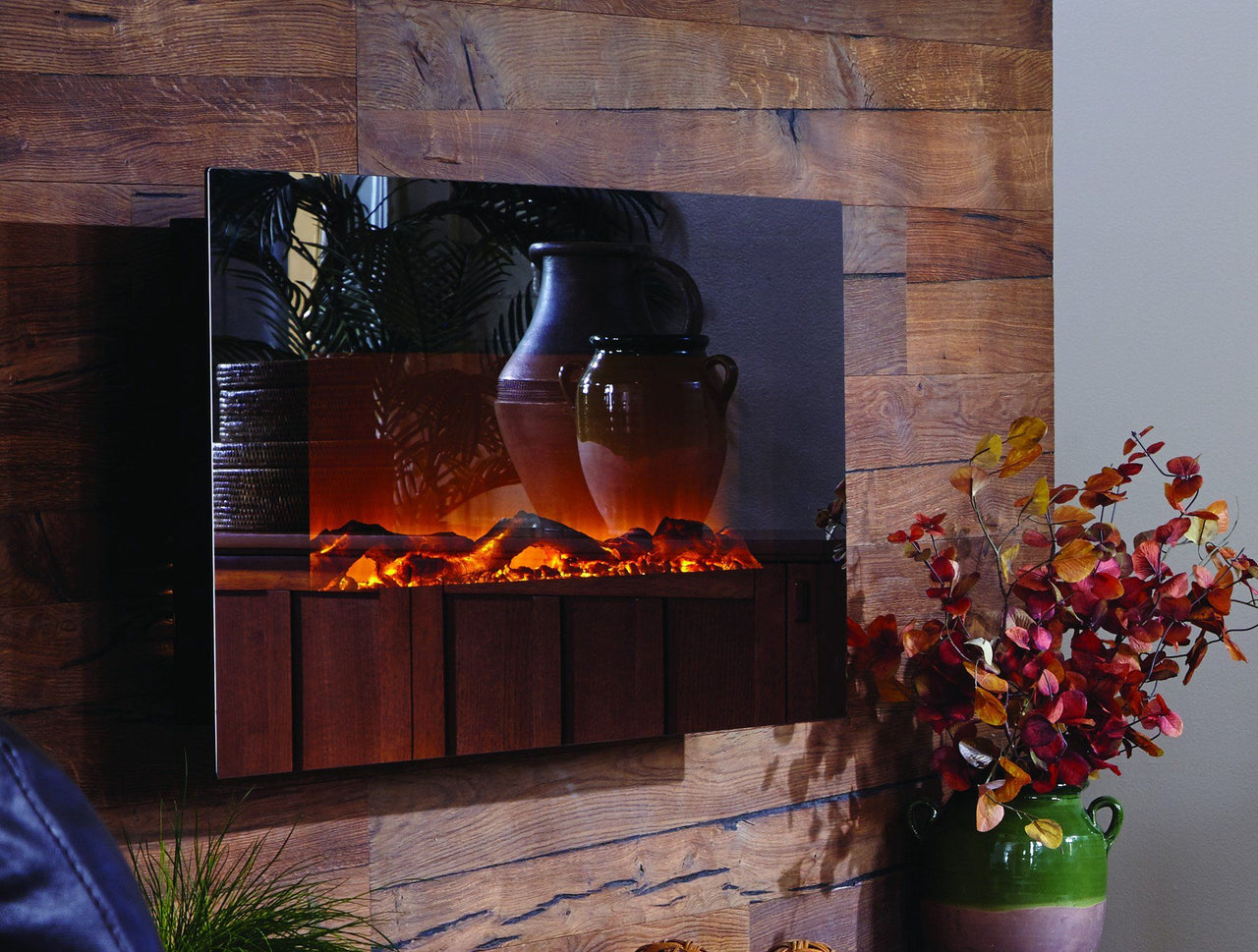 Touchstone Mirror Onyx 50” Wall Mounted Electric Fireplace Electric Fireplace Touchstone 