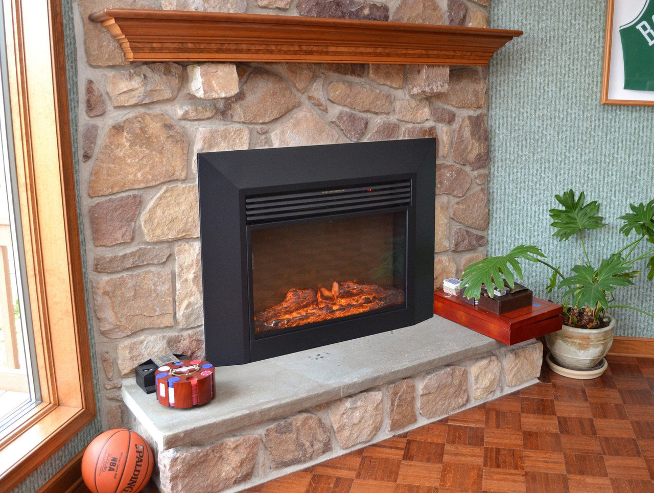 Touchstone Ingleside 28” Fireplace Firebox Insert Wall Mounted Electric Electric Fireplace Touchstone 