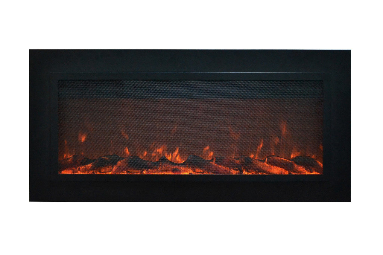 Touchstone Sideline Steel 50” Wide (Wall inset design) Wall Mounted Electric Fireplace Electric Fireplace Touchstone 