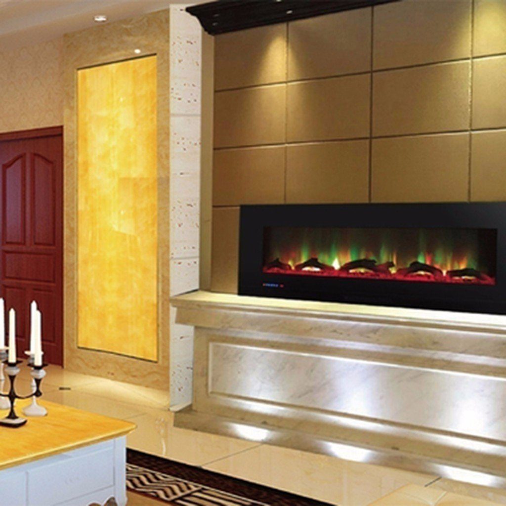 Touchstone Sideline 10 Color 70” Wall Mounted Electric Fireplace Electric Fireplace Touchstone 
