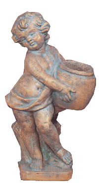 Thumbnail for Putto Left and Right Cast Stone Outdoor Asian Collection Statues Tuscan Left Natural (N) 