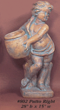 Thumbnail for Putto Left and Right Cast Stone Outdoor Asian Collection Statues Tuscan 