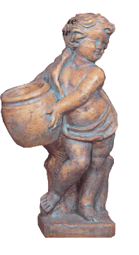 Thumbnail for Putto Left and Right Cast Stone Outdoor Asian Collection Statues Tuscan Right Natural (N) 