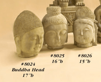 Thumbnail for Buddha Head Cast Stone Outdoor Asian Collection Asian Collection Tuscan 