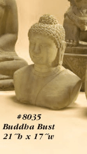 Buddha Bust Cast Stone Outdoor Asian Collection Asian Collection Tuscan 