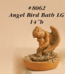 Angel Bird Bath Cast Stone Outdoor Asian Collection Accessories Tuscan 