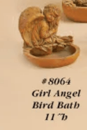 Girl Angel Bird Bath Cast Stone Outdoor Asian Collection Accessories Tuscan 