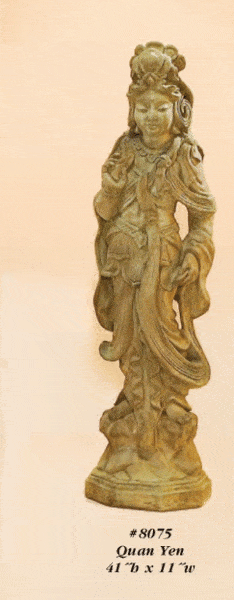 Quan Yen Cast Stone Outdoor Asian Collection Asian Collection Tuscan 